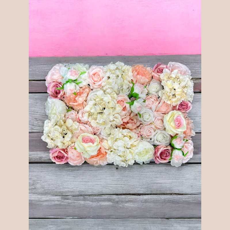 Plaque fleur en rose multicolore