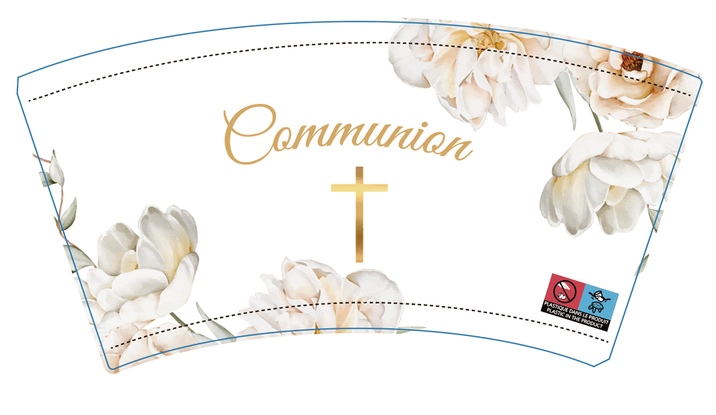 Gobelet communion/fleurs x10 27cl