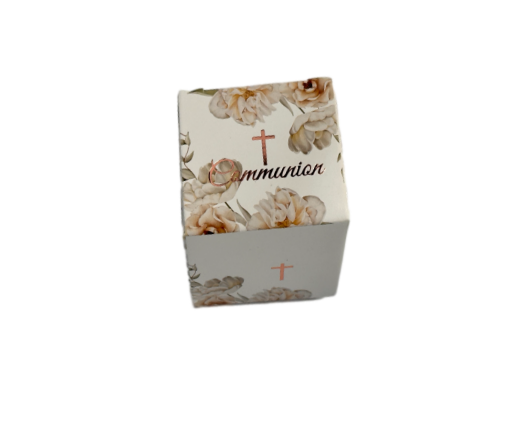 Boite communion / fleurs (5x5x5cm) x10