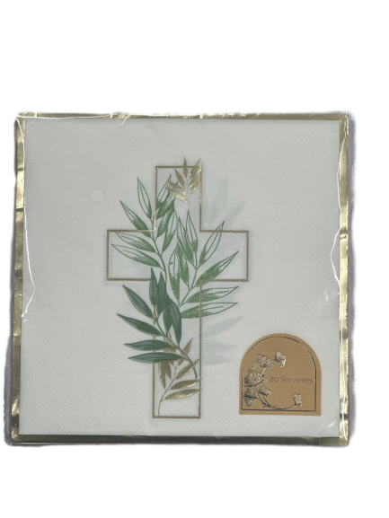 Serviettes 33x33 communion/olivier x20 