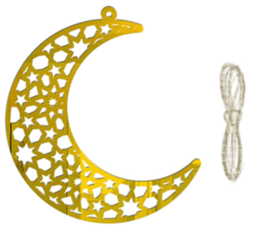 Deco lune 20cm a suspendre