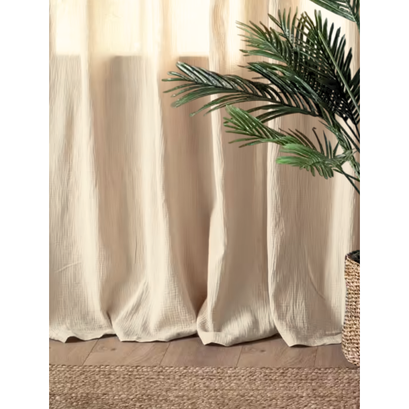 Rideaux à pattes 135x250 grege gaze de coton celestia