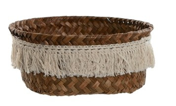 Corbeille décapage naturel en fibre 33x25x34 cm grand modèle
