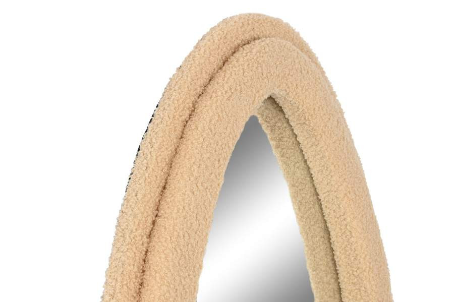 Miroir polyester verre 60x4x160 velours marron