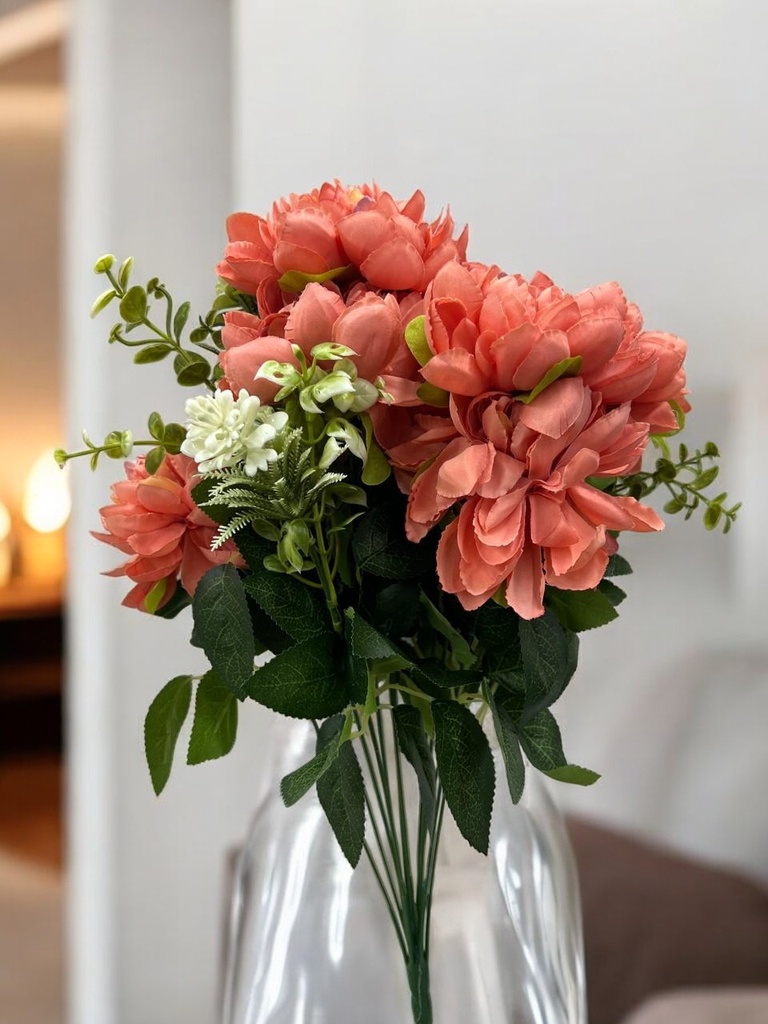 Bouquet de pivoine orange 