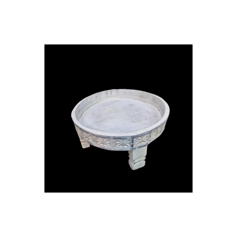 Wdn carved grinder table (table cafe mm)