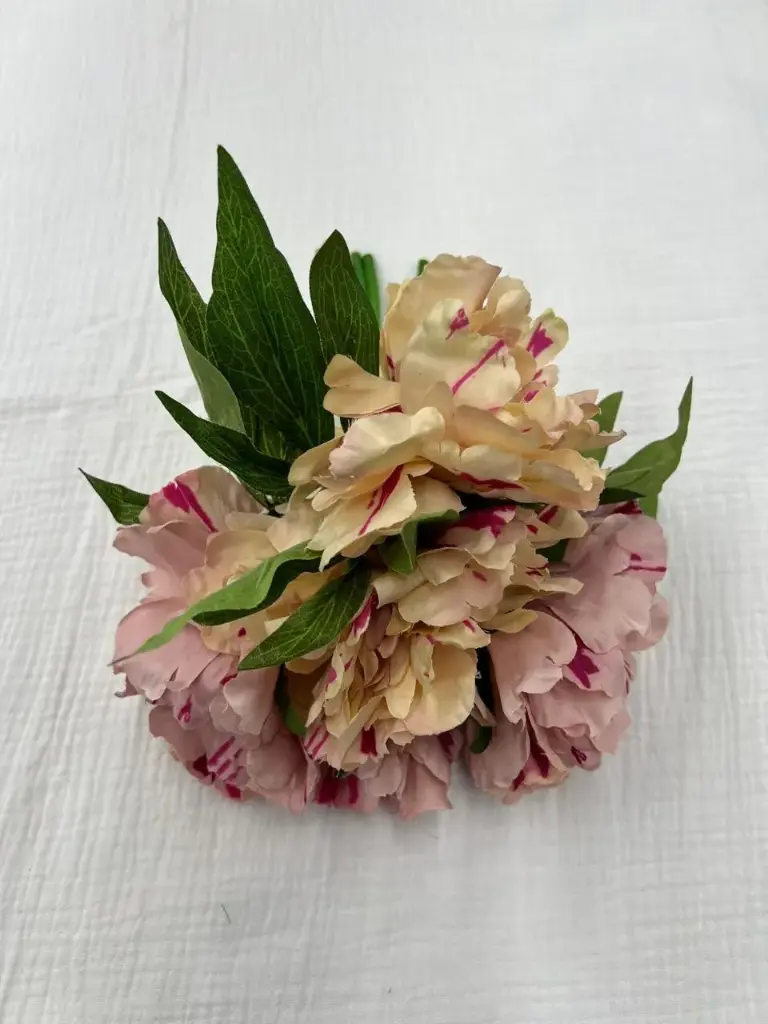 Bouquet pivoine peach