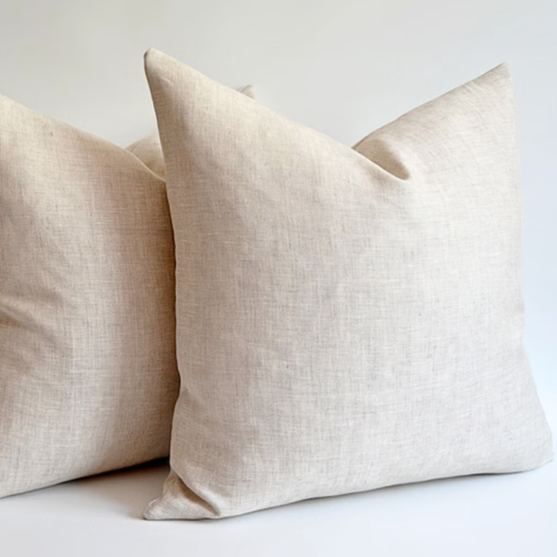 Taie de coussin 65x65 naturel lin linaris