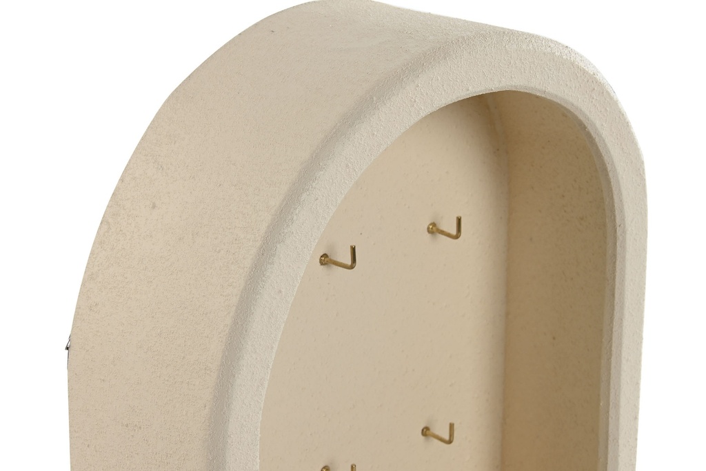 Boîte clés mdf métal 20,5x8,5x27,5 arc beige