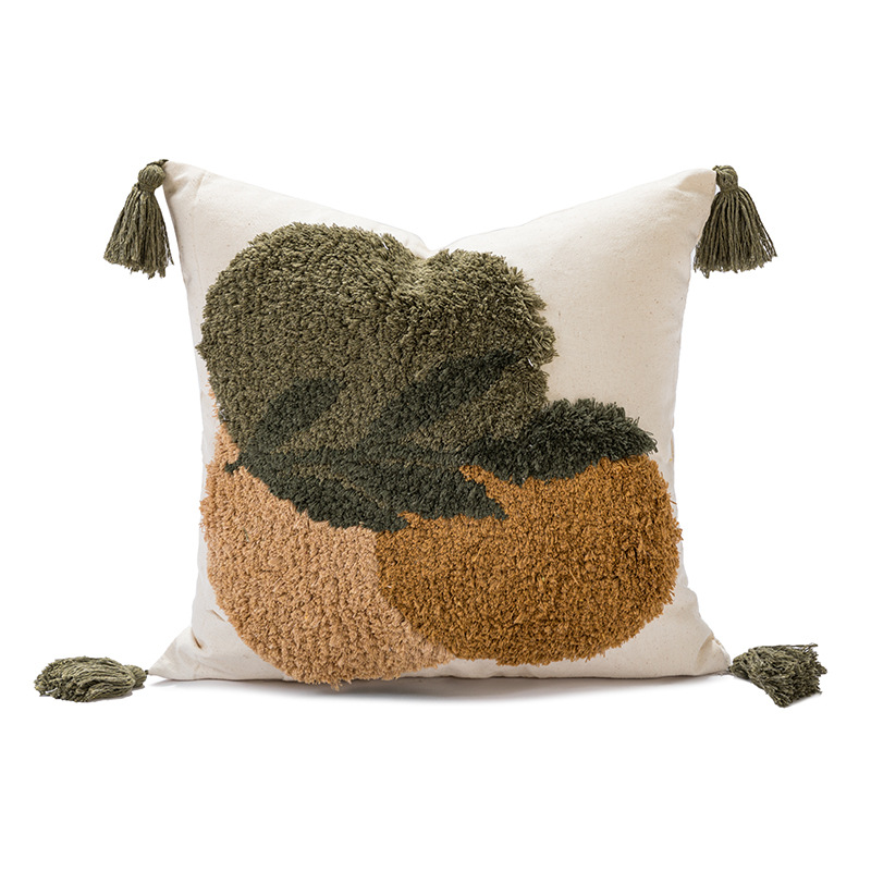 Coussin softy naturel/ vert