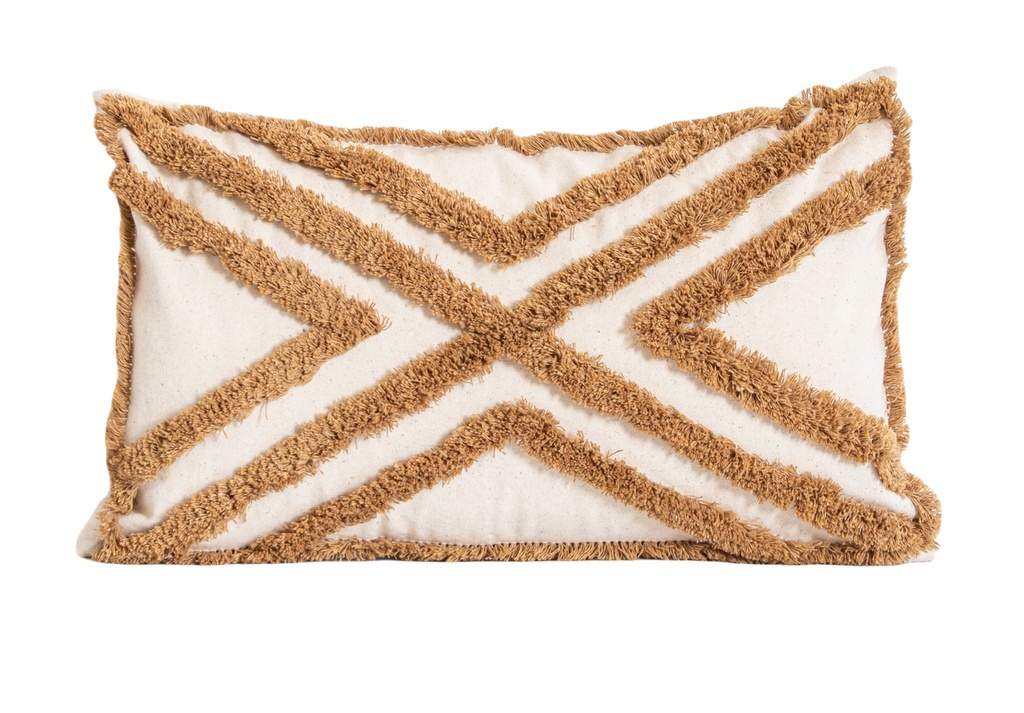 Coussin urban lines beige/marron 30x50cm