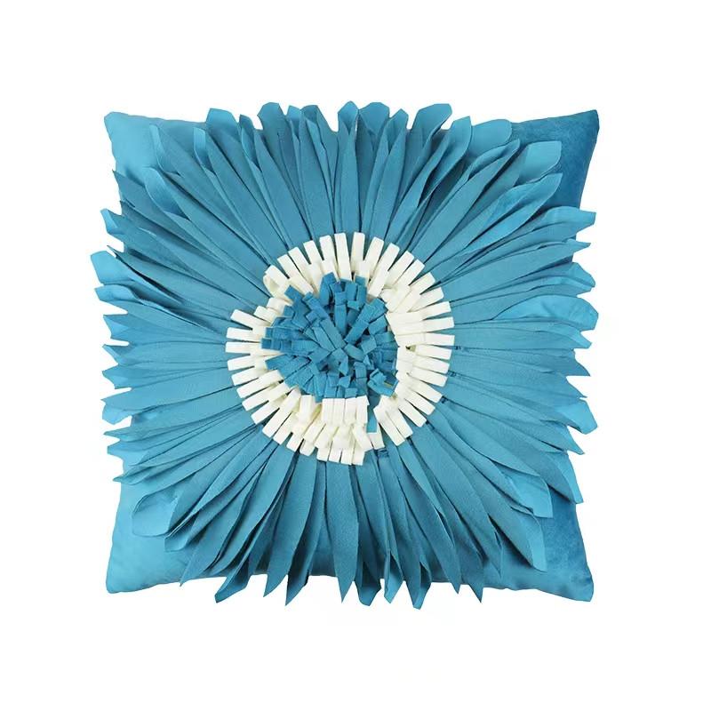 Coussin floa bleu