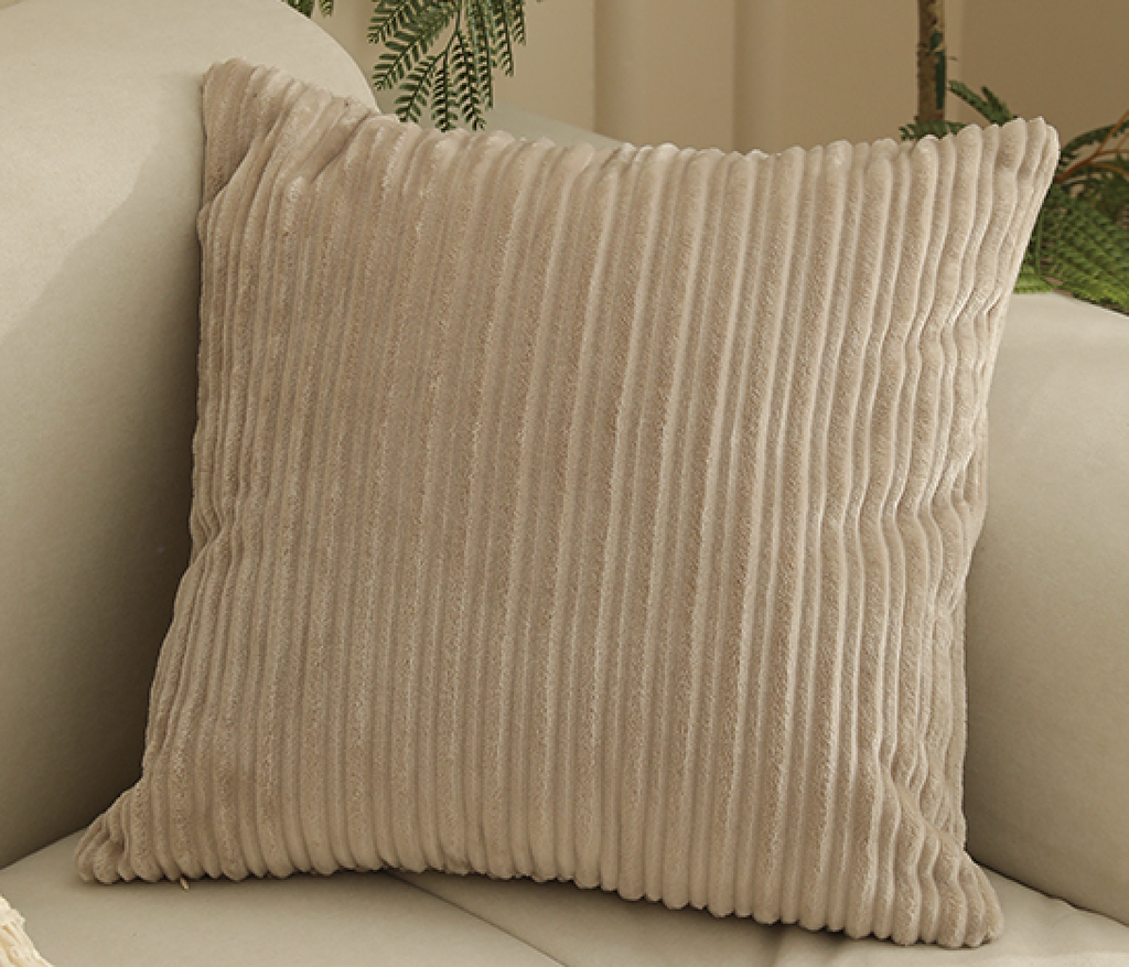 Coussin "sérénité douillette" taupe - 45x45 cm 