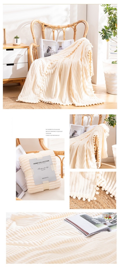 Plaid "trésor naturel" blanc - 150x200 cm 