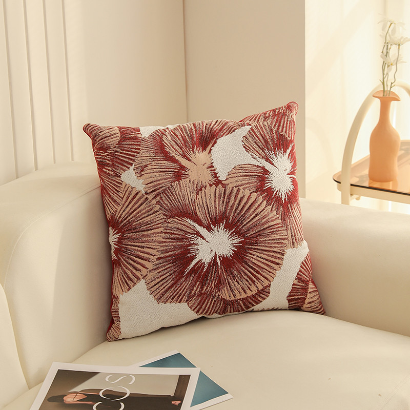 Coussin isabella carré caramel 75x45x45cm