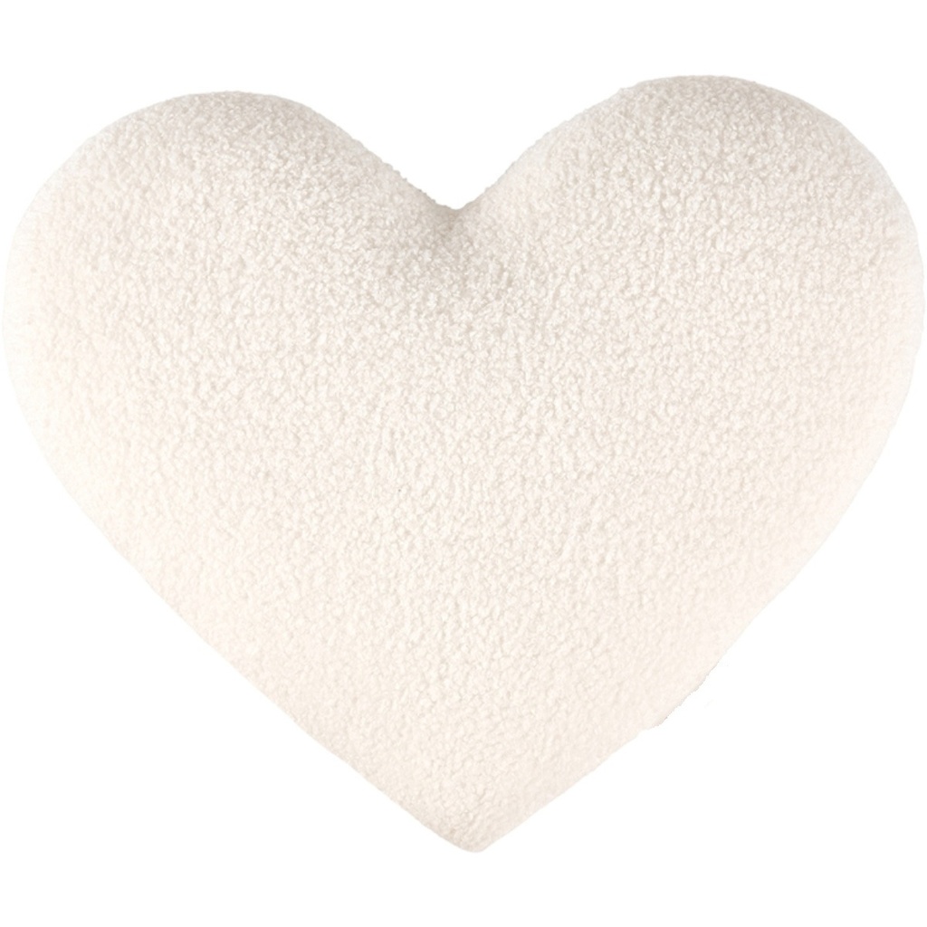 Coussin rosa cœur blanc - 40x47x75cm