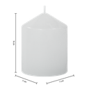 Bougie rond many blanc 7x9