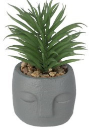 Plante pot ciment gris