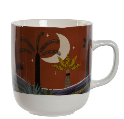 Mug porcelaine lune 12x8,5x10 380ml