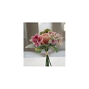Fleur bouquet rose hortensia coloris peche jaune