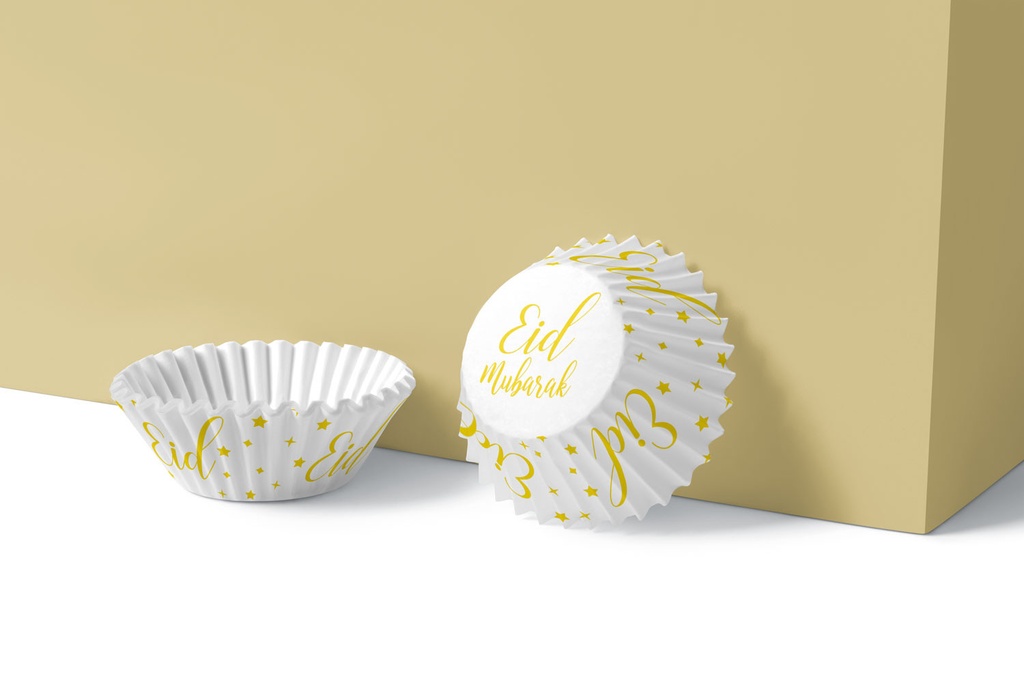Lot de 50 caissettes à cupcake en papier - thème mosque étoilée aïd