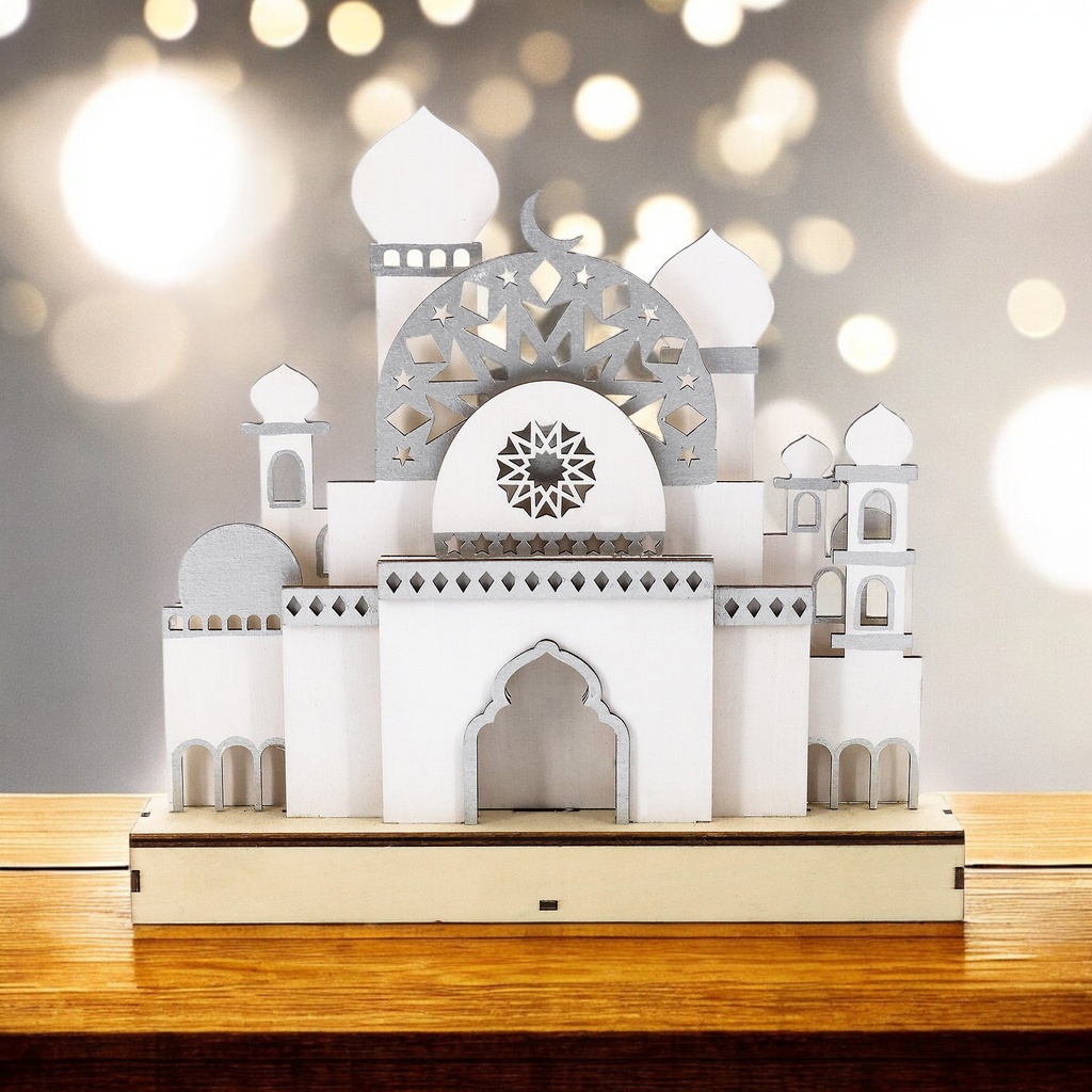 Décoration de mosquée en bois avec led