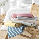 Couvre lit 2 personnes 240 x 260 cm coton/polyester tisse adele naturel