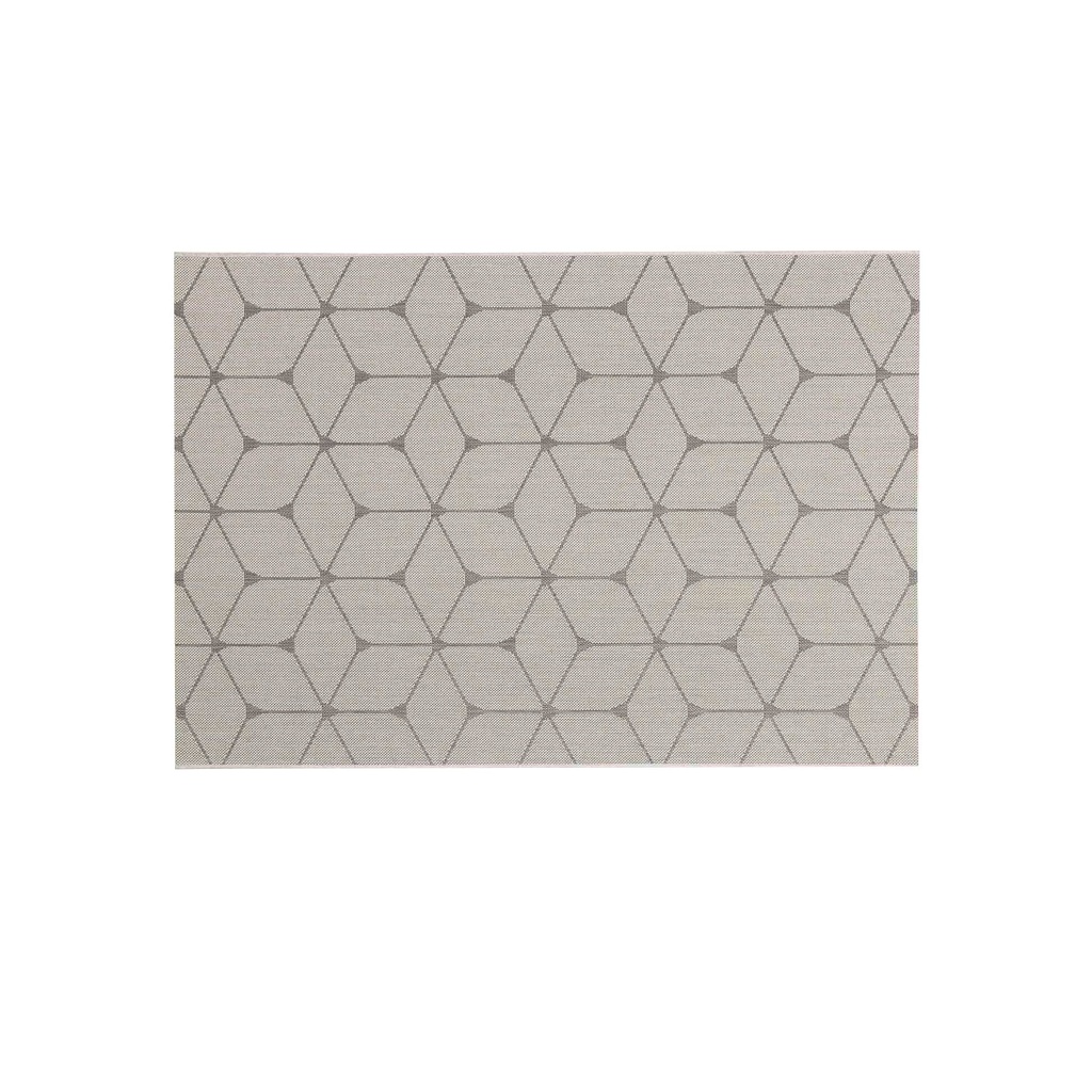 Tapis rectangle 120 x 170 cm tisse plat hexagon