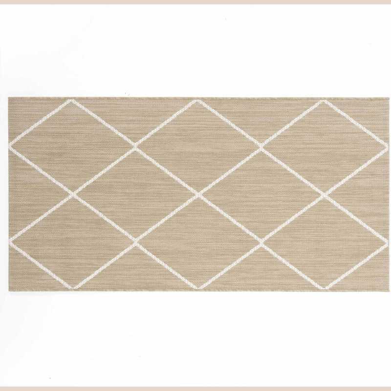 Tapis rectangle 80 x 150 cm tisse plat damira