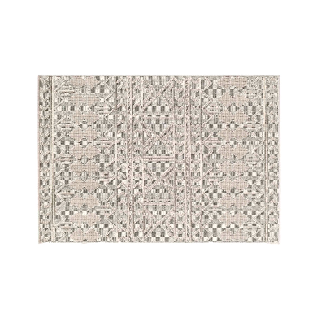 Tapis rectangle 120 x 170 cm tisse plat relief valam