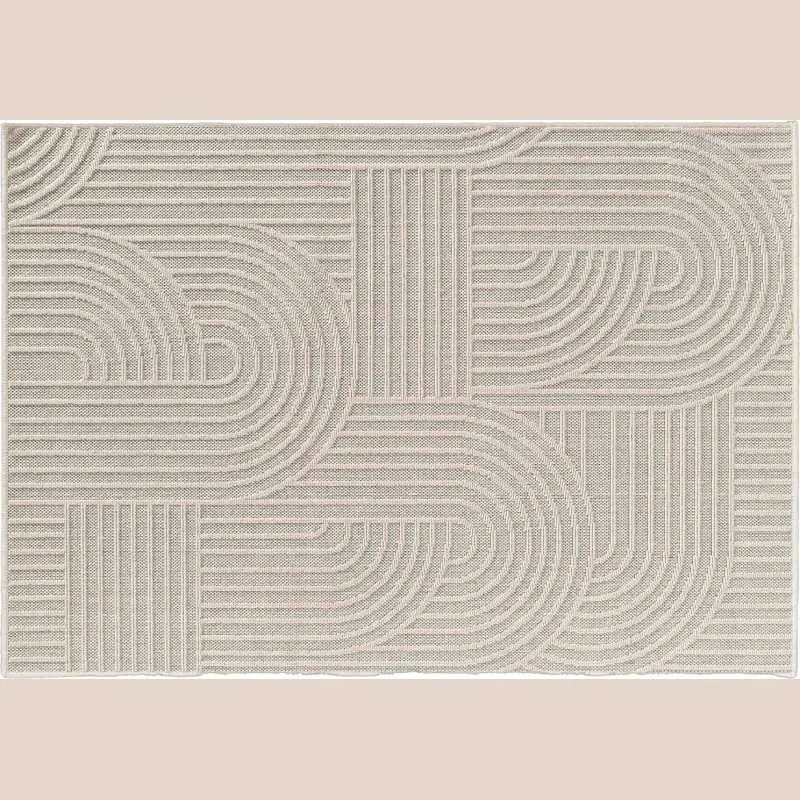 Tapis rectangle tisse plat relief ezio 120 x 170 cm 