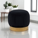 Pouf Velours Bonnie Noir