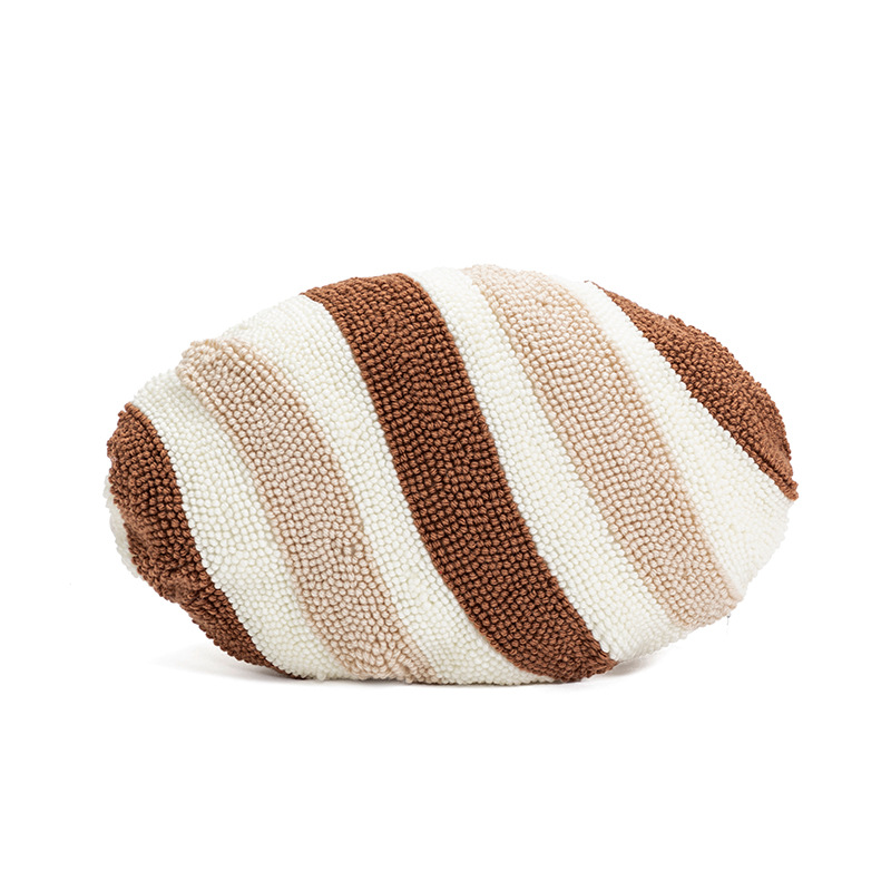 Coussin nina blanc cassé/marron 30x45cm