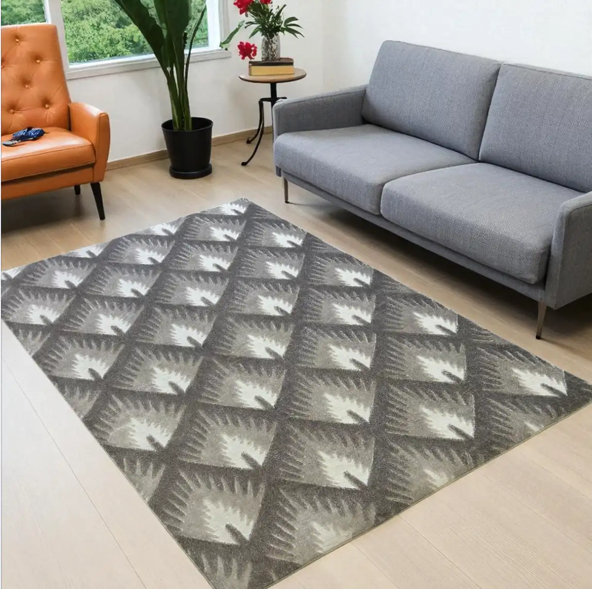 Tapis "Yugen" gris en 160*230 cm
