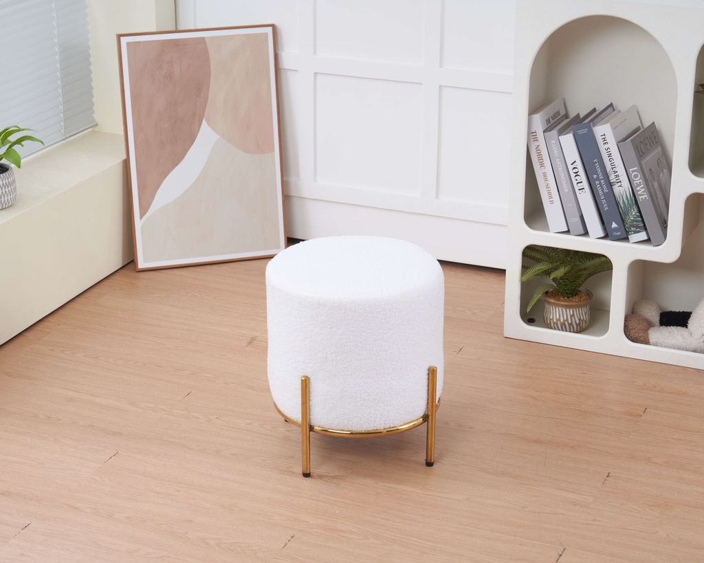 Pouf "Denise" blanc