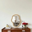 Miroir pl orga beig reza 33x25