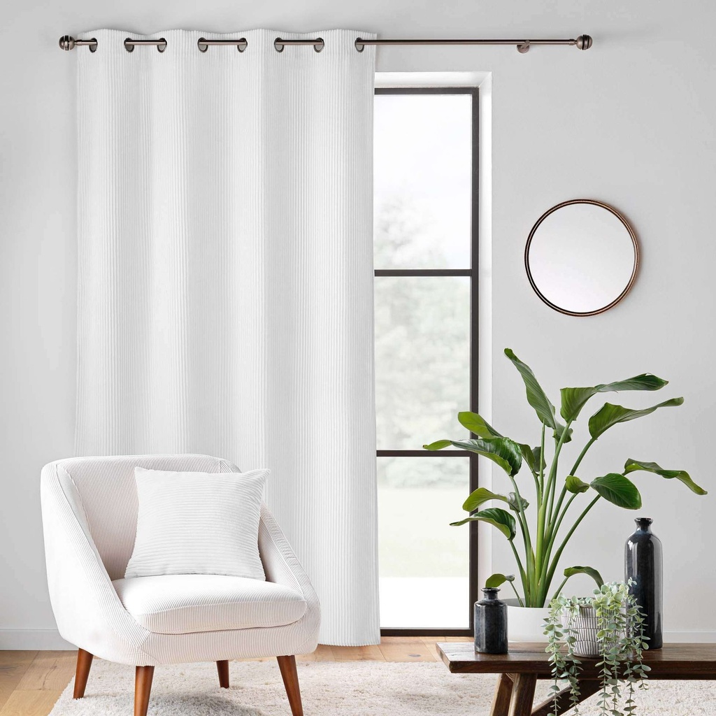 Coussin dehoussable compresse 45 x 45 cm velours relief nils blanc