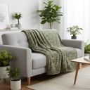 Plaid flan 3d 125x150 kaki