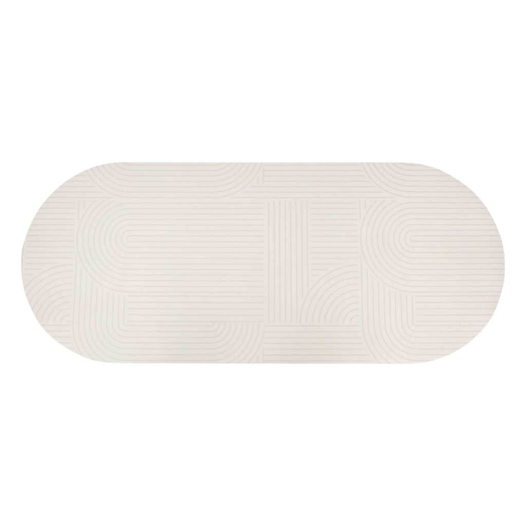 Tapis diatomée 50x120 rond beige  