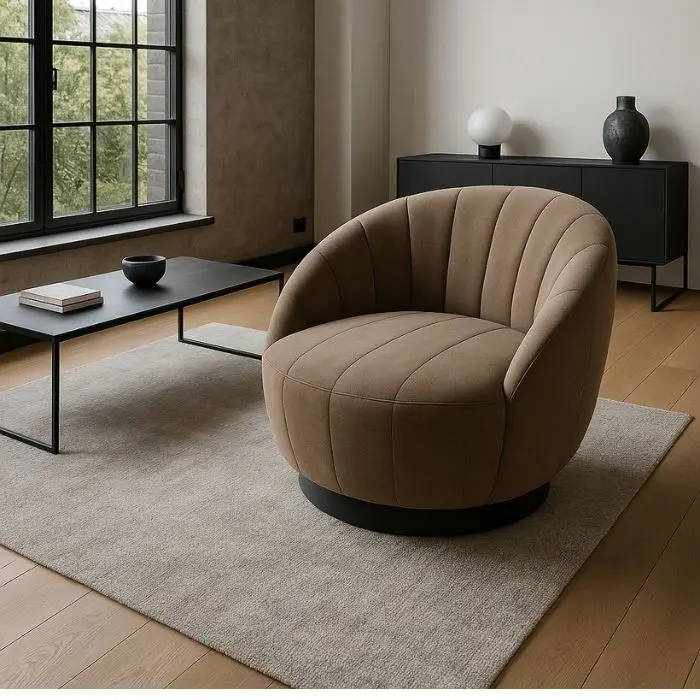 Fauteuil "Clinton" brun