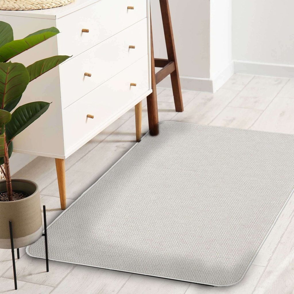 Tapis rectangle 45 x 75 cm tisse uni simeo naturel