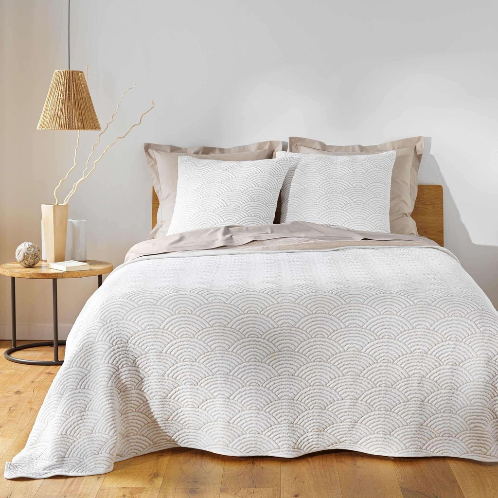 Couvre lit 2p mat.+2 hc 60x60 220 x 240 cm jersey/microfibre cassandra