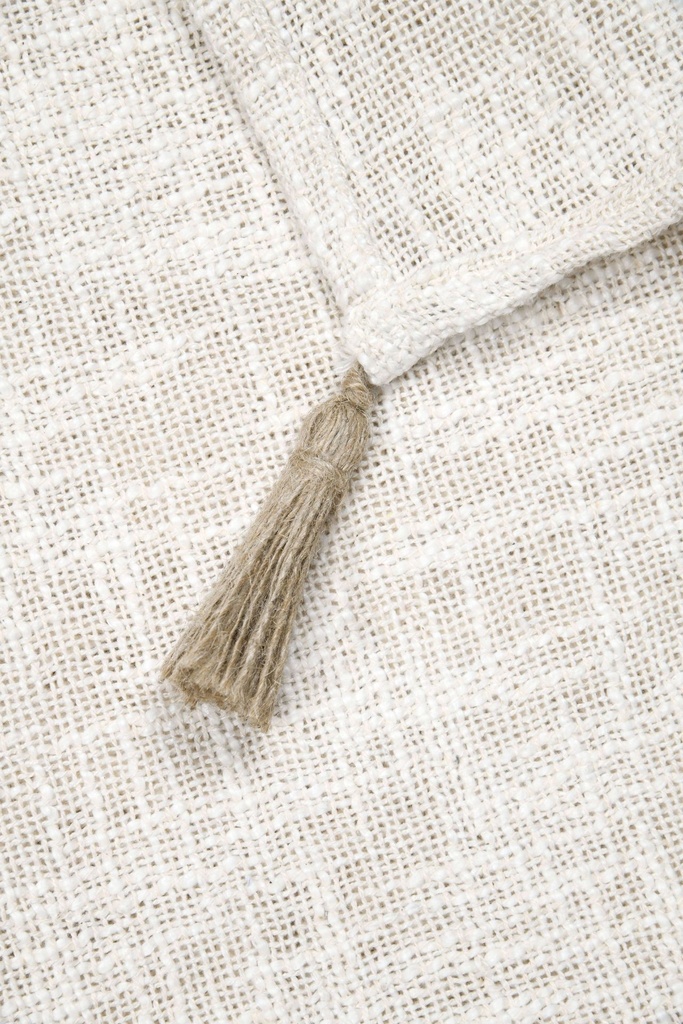 Plaid blokken ecru 125x150