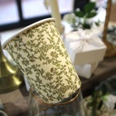 8 Gobelets Botanica Verde Carton Crème, Pistache et Or 255ml