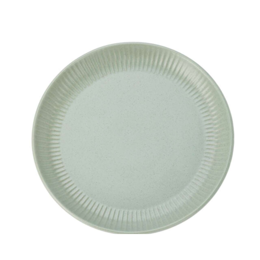 Assiette en grès vert d22cm