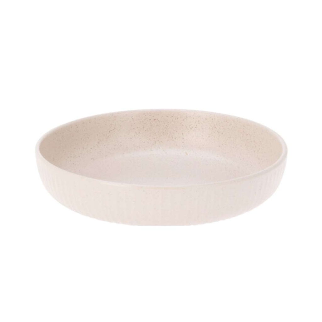 Assiette profonde grès 22cm rosé