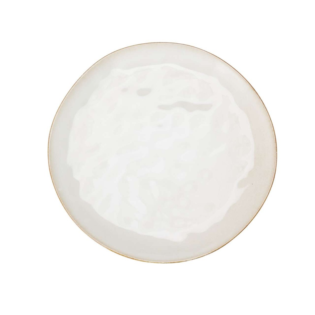 Assiette faience 28x28 creme
