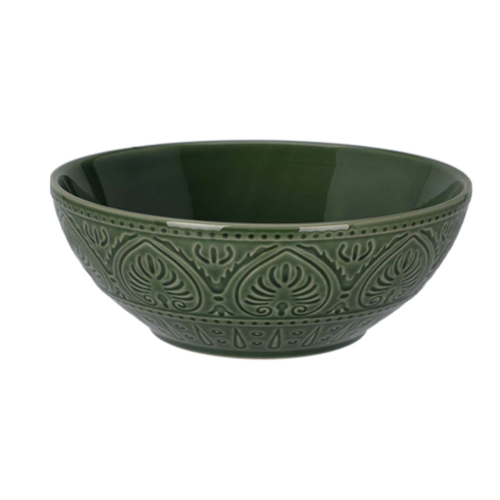 Coupe faience 19x9 cm vert