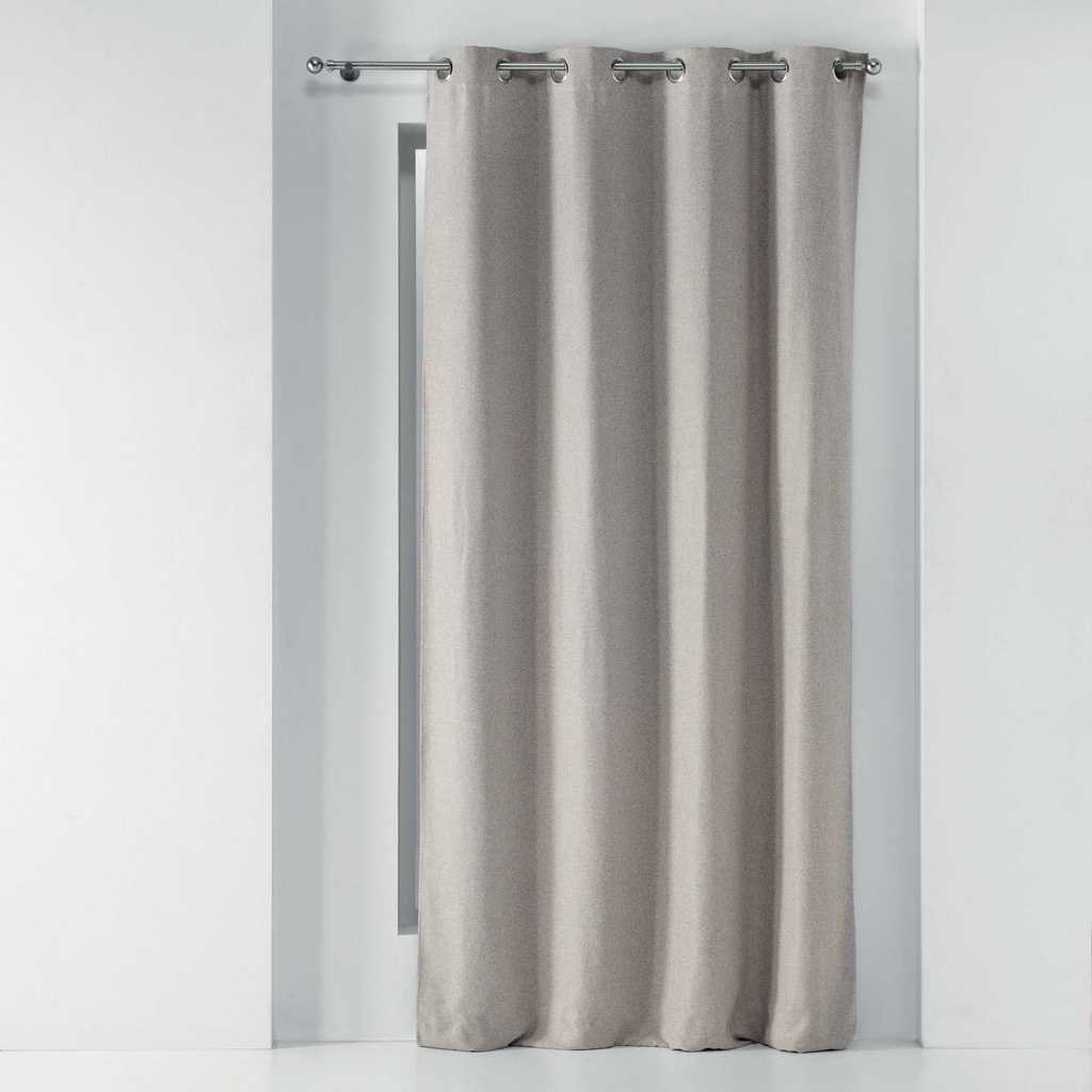 Rideau a oeillets 135 x 240 cm occultant chambray uni chinea lin