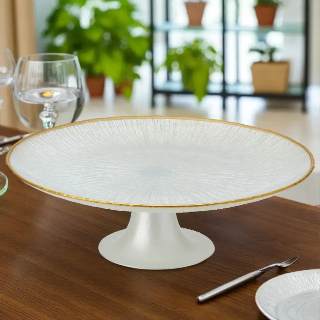 Porte-gâteau dia 28cm blanc cl